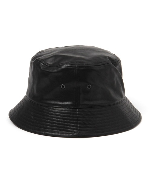 niko and...（ニコアンド）の「［抗菌防臭］フェイクレザーバケットハット（ハット・メンズ・ブラック・FREE）」の2枚目の写真