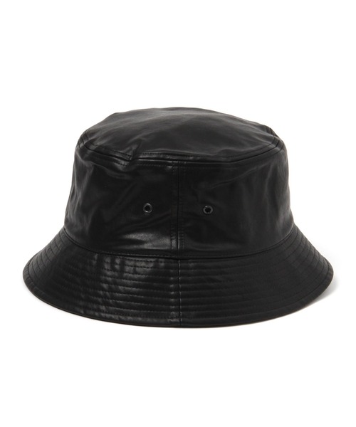 niko and...（ニコアンド）の「［抗菌防臭］フェイクレザーバケットハット（ハット・メンズ・ブラック・FREE）」の3枚目の写真