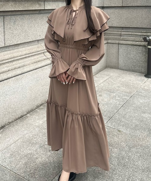 セール】フリルリボンティアードワンピース（ワンピース）｜JUNOAH