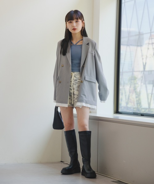 Kastane(カスタネ)の「【新色追加/2サイズ展開】カップ付ストレッチコットン紐キャミ(キャミソール・レディース・ブラック/ブルー系その他/オレンジ/アイボリー/ホワイト/ライム/オレンジ系その他・FREE/XS)」の10枚目の写真