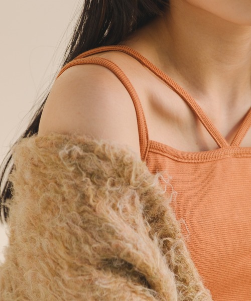 Kastane(カスタネ)の「【新色追加/2サイズ展開】カップ付ストレッチコットン紐キャミ(キャミソール・レディース・ブラック/ブルー系その他/オレンジ/アイボリー/ホワイト/ライム/オレンジ系その他・FREE/XS)」の11枚目の写真