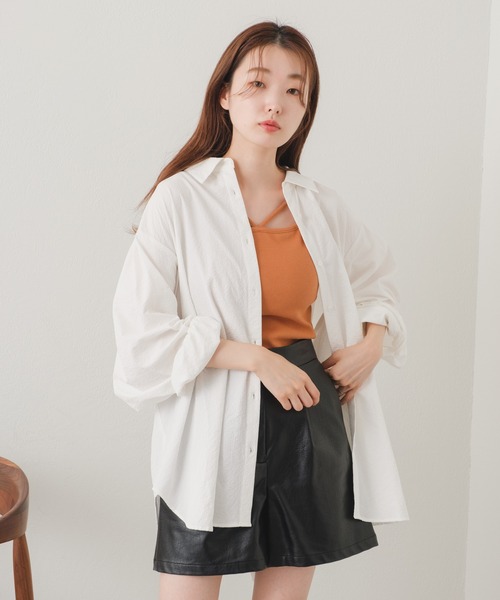 Kastane(カスタネ)の「【新色追加/2サイズ展開】カップ付ストレッチコットン紐キャミ(キャミソール・レディース・ブラック/ブルー系その他/オレンジ/アイボリー/ホワイト/ライム/オレンジ系その他・FREE/XS)」の14枚目の写真