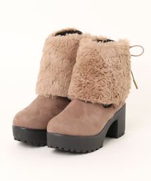 Zipper | 【Zipper】 厚底ニットショートブーツ(ブーツ)