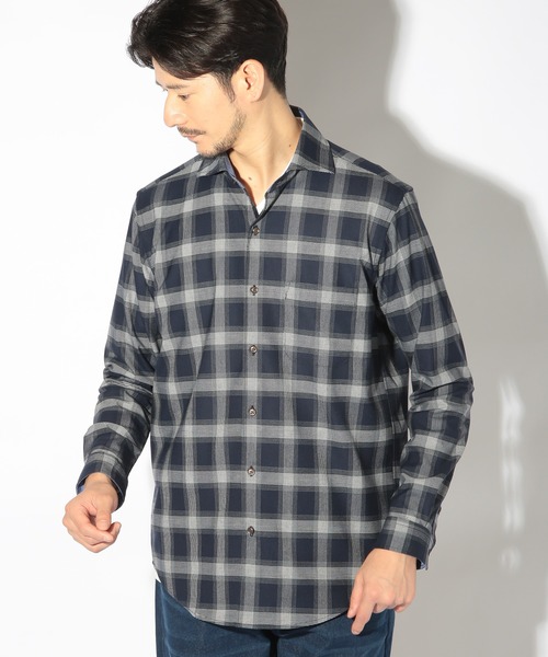 UNION STATION（ユニオンステーション）の「グレンプラッドチェックシャツ（シャツ/ブラウス・メンズ・グレー系その他/ネイビー・L/M/LL）」の3枚目の写真