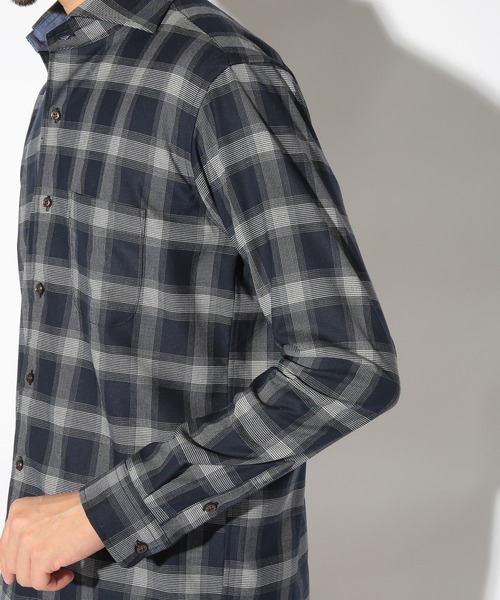UNION STATION（ユニオンステーション）の「グレンプラッドチェックシャツ（シャツ/ブラウス・メンズ・グレー系その他/ネイビー・L/M/LL）」の7枚目の写真