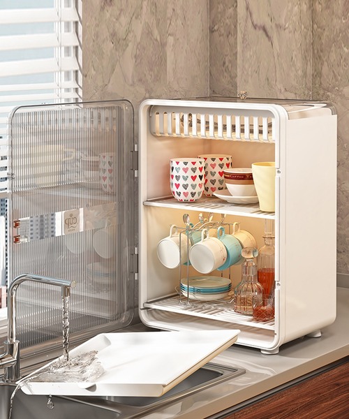 aimoha（アイモハ）の「食器収納/水切りケース（キッチン収納・レディース・グレー/ホワイト・FREE）」の8枚目の写真