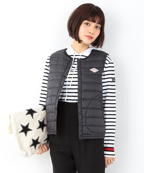 Ray BEAMS(レイビームス)の「DANTON / インナー ダウン ベスト(ダウンベスト・レディース・ブラック/グレー・36/34)」の12枚目の写真