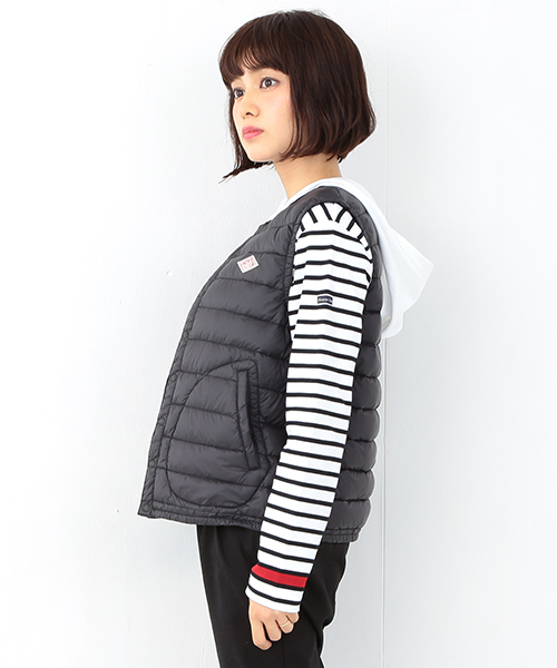 Ray BEAMS(レイビームス)の「DANTON / インナー ダウン ベスト(ダウンベスト・レディース・ブラック/グレー・36/34)」の13枚目の写真