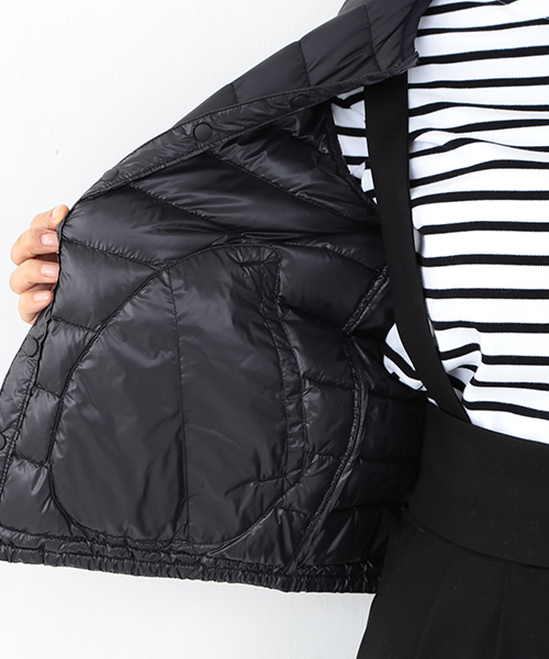 Ray BEAMS(レイビームス)の「DANTON / インナー ダウン ベスト(ダウンベスト・レディース・ブラック/グレー・36/34)」の16枚目の写真