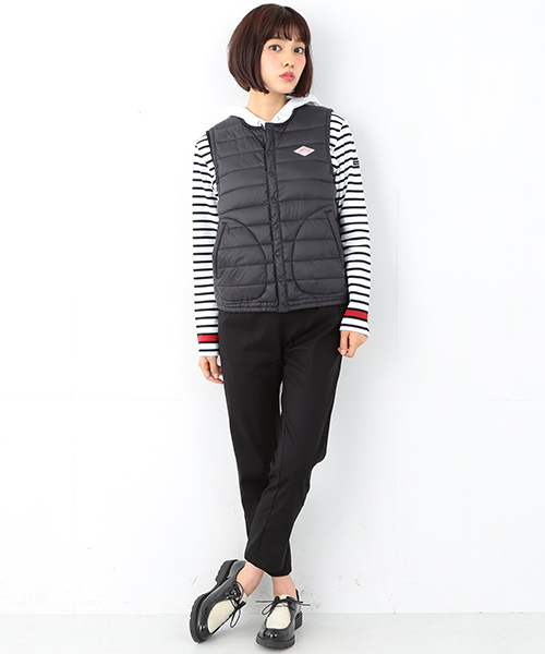 Ray BEAMS(レイビームス)の「DANTON / インナー ダウン ベスト(ダウンベスト・レディース・ブラック/グレー・36/34)」の5枚目の写真