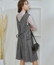 couture brooch | 【大人可愛いが作れる】ミックスツイードジャンスカ(ワンピース)