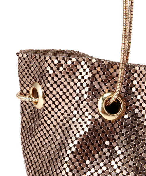 EDIT COLOGNE（エディットコロン）の「メタリック巾着バッグ（ショルダーバッグ・レディース・ブラック/ブラウン/シルバー・ﾌﾘ-）」の8枚目の写真