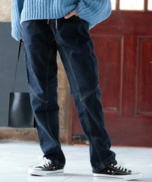 Sawa a la mode（サワアラモード）の「ウエストリブデニムパンツ『大きいサイズ対応』（デニムパンツ）」