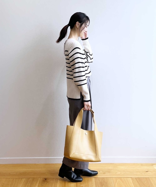 OPAQUE.CLIP（オペークドットクリップ）の「◆【A4サイズ対応】合皮フレームトートバッグ（トートバッグ・レディース・マスタード/ブラウン系/ブラック系4・00）」の17枚目の写真