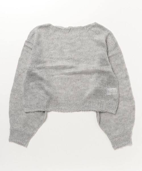 Per sist ence(パーシエンス)の「モヘア透かしクロップドプルオーバー(ニット/セーター・レディース・オフホワイト/グレー/ブルー/ブラック/グリーン・FREE)」の3枚目の写真