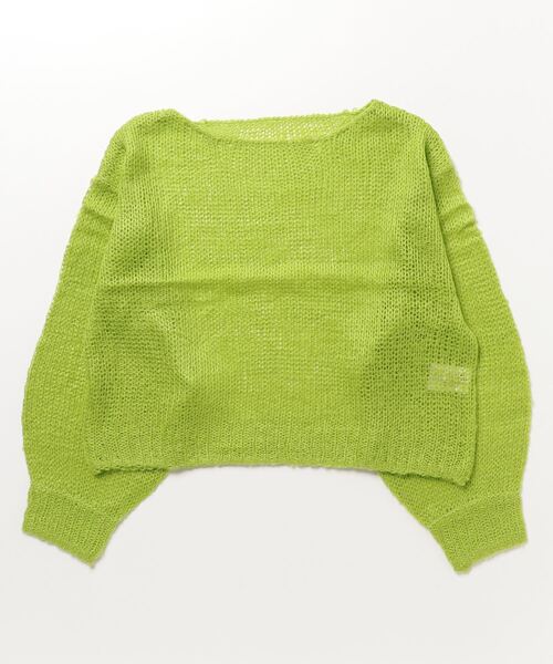 Per sist ence(パーシエンス)の「モヘア透かしクロップドプルオーバー(ニット/セーター・レディース・オフホワイト/グレー/ブルー/ブラック/グリーン・FREE)」の4枚目の写真