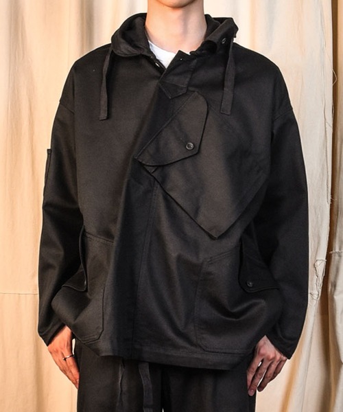 BELLWOODMADE（ベルウッドメイド）の「【難燃 加工 FIRE PROOF】NAVY GUN CREW ANORAK【MAN WITH A MISSION ドラムSpear Rib　『The Animals』Music Video着用】（その他アウター・メンズ・ブラック・M/L/XL）」の14枚目の写真