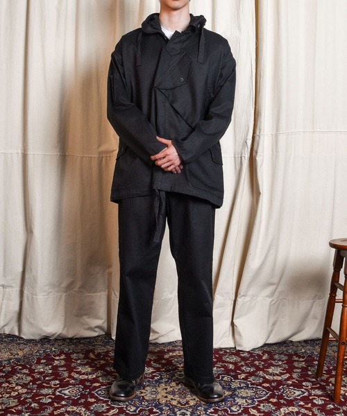 BELLWOODMADE（ベルウッドメイド）の「【難燃 加工 FIRE PROOF】NAVY GUN CREW ANORAK【MAN WITH A MISSION ドラムSpear Rib　『The Animals』Music Video着用】（その他アウター・メンズ・ブラック・M/L/XL）」の12枚目の写真