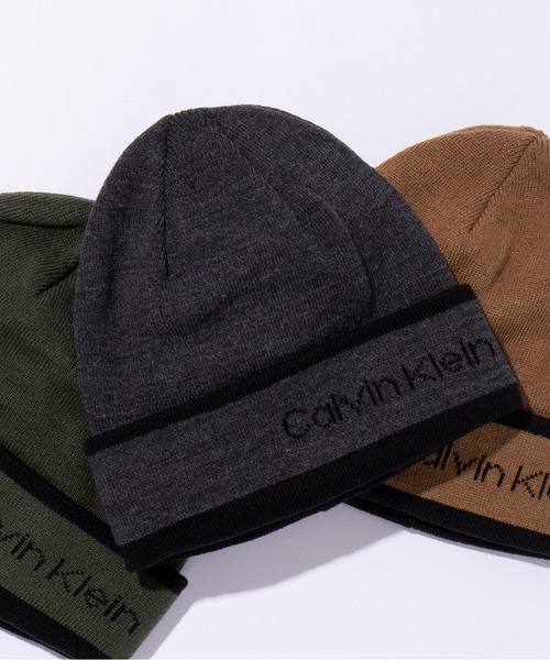 Calvin Klein(カルバン・クライン)の「【Calvin Klein】ニットキャップ CK200040C 301 CK200040C 015 CK200040C 254 CK200040C 001(ニットキャップ/ビーニー・メンズ・ブラック/グレー/ダークグレー/キャメル・FREE)」の1枚目の写真