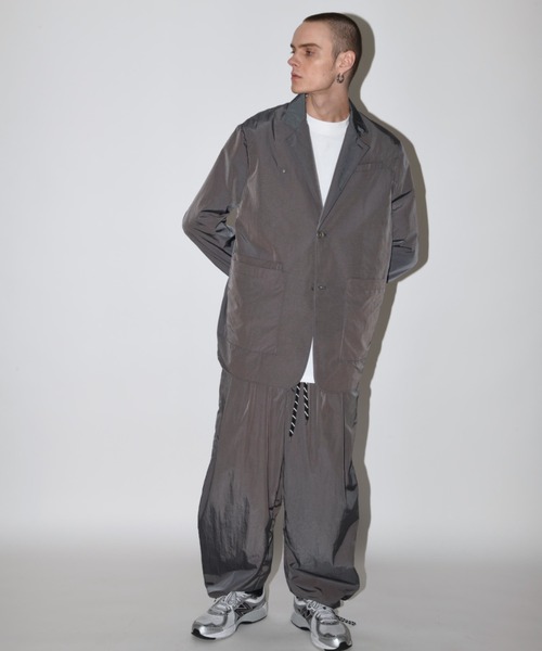 SUPERTHANKS(スーパーサンクス)の「【撥水加工】ワイド ルーズパンツ(ユニセックス)Neo slacks (Ny taffeta)(その他パンツ・メンズ・ブラック/ネイビー/グレー・M/S/L)」の15枚目の写真