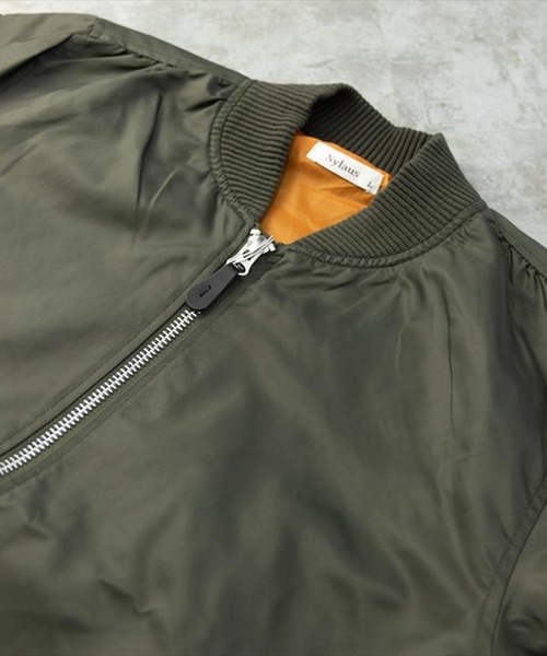 STYLEBLOCK(スタイルブロック)の「ヘビーツイル裏タフタMA-1(MA-1・メンズ・ブラック/ホワイト/カーキ・L/LL/M)」の9枚目の写真