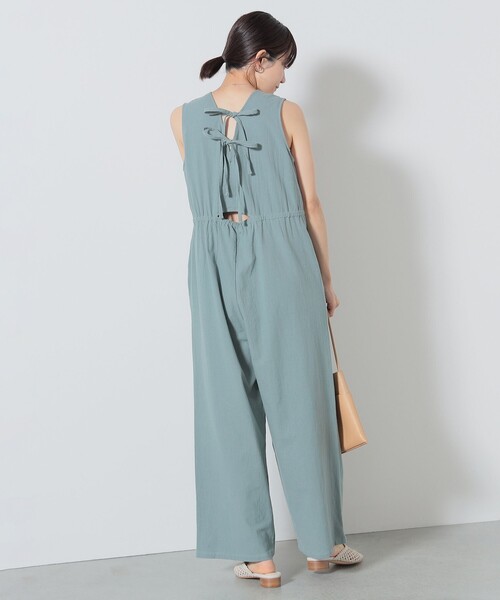 BEAMS HEART（ビームスハート）の「BEAMS HEART / バックギャザー オールインワン（つなぎ/オールインワン・レディース・ブルー系その他/ブラウン系その他4/ブラック・FREE）」の8枚目の写真