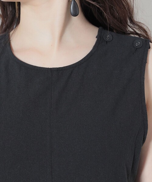 BEAMS HEART（ビームスハート）の「BEAMS HEART / バックギャザー オールインワン（つなぎ/オールインワン・レディース・ブルー系その他/ブラウン系その他4/ブラック・FREE）」の18枚目の写真