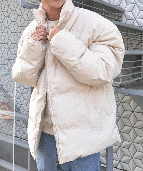 セール】【SETUP7】オーバーサイズスタンドカラー中綿ダウンジャケット