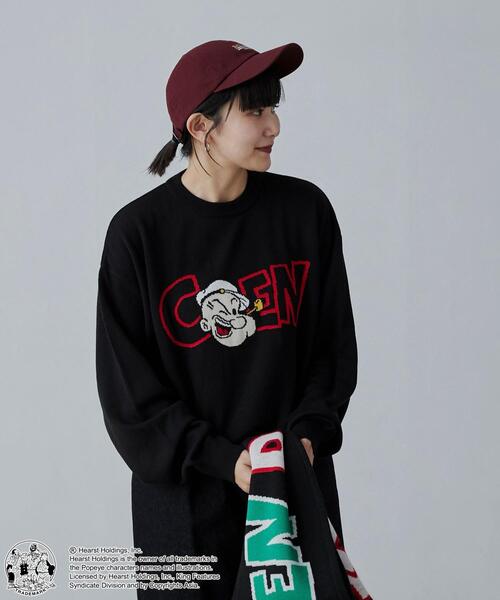 POPEYE(ポパイ)の「POPEYE(TM)×coenコラボ ジャガードニットプルオーバー(ニット/セーター・メンズ・ブラック/グレー/オフホワイト・S/M/L/XL)」の15枚目の写真