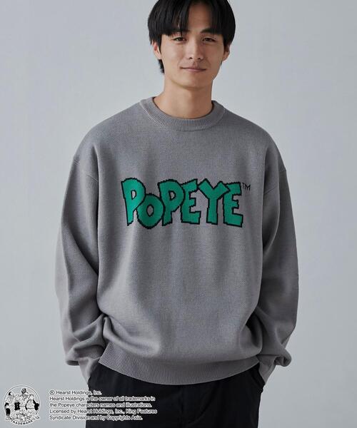 POPEYE(ポパイ)の「POPEYE(TM)×coenコラボ ジャガードニットプルオーバー(ニット/セーター・メンズ・ブラック/グレー/オフホワイト・S/M/L/XL)」の12枚目の写真