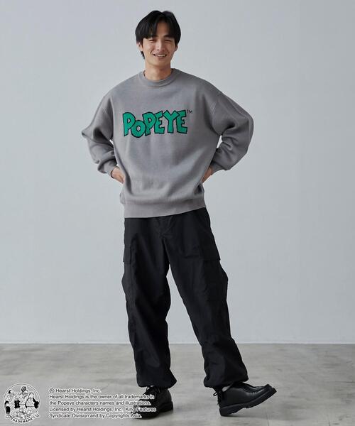 POPEYE(ポパイ)の「POPEYE(TM)×coenコラボ ジャガードニットプルオーバー(ニット/セーター・メンズ・ブラック/グレー/オフホワイト・S/M/L/XL)」の5枚目の写真