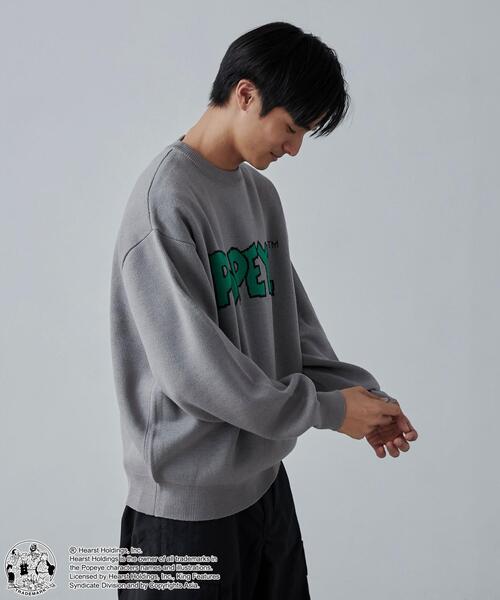 POPEYE(ポパイ)の「POPEYE(TM)×coenコラボ ジャガードニットプルオーバー(ニット/セーター・メンズ・ブラック/グレー/オフホワイト・S/M/L/XL)」の9枚目の写真