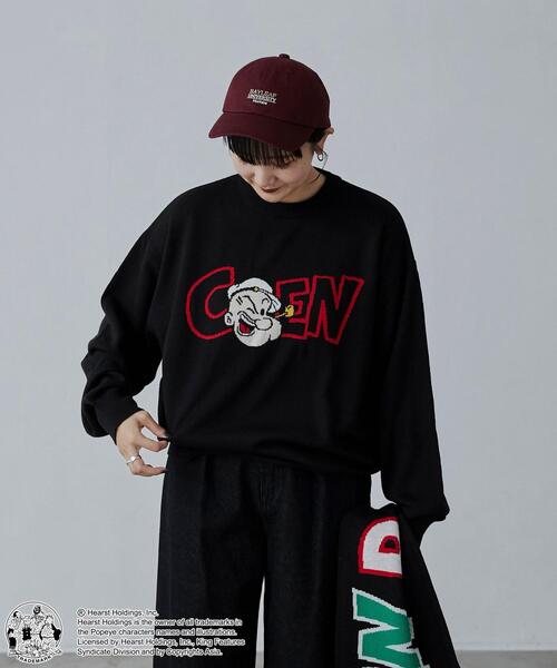 POPEYE(ポパイ)の「POPEYE(TM)×coenコラボ ジャガードニットプルオーバー(ニット/セーター・メンズ・ブラック/グレー/オフホワイト・S/M/L/XL)」の16枚目の写真