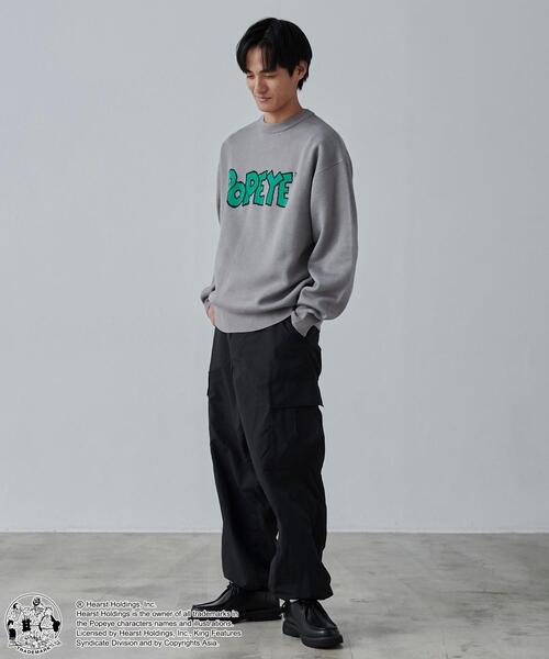 POPEYE(ポパイ)の「POPEYE(TM)×coenコラボ ジャガードニットプルオーバー(ニット/セーター・メンズ・ブラック/グレー/オフホワイト・S/M/L/XL)」の6枚目の写真