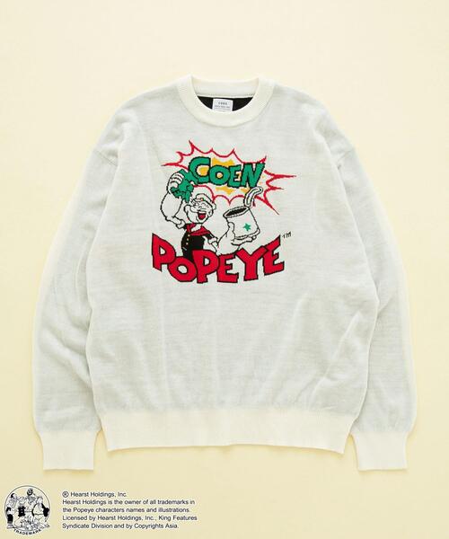 POPEYE(ポパイ)の「POPEYE(TM)×coenコラボ ジャガードニットプルオーバー(ニット/セーター・メンズ・ブラック/グレー/オフホワイト・S/M/L/XL)」の20枚目の写真