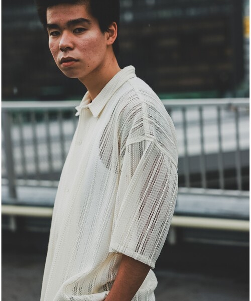 BEAMS（ビームス）の「BEAMS / メッシュ オープンカラーシャツ