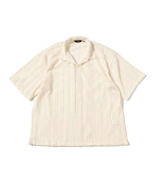 BEAMS（ビームス）の「BEAMS / メッシュ オープンカラーシャツ（シャツ/ブラウス・メンズ・ブラック/オフホワイト・L/M/S/XL）」の17枚目の写真