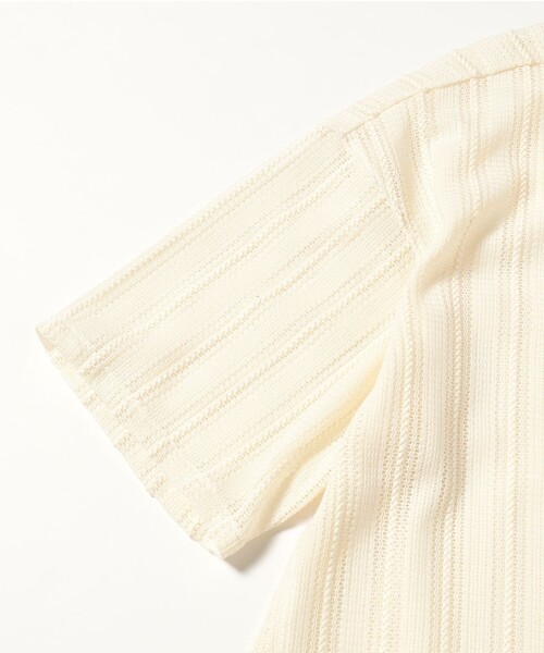 BEAMS（ビームス）の「BEAMS / メッシュ オープンカラーシャツ（シャツ/ブラウス・メンズ・ブラック/オフホワイト・L/M/S/XL）」の19枚目の写真