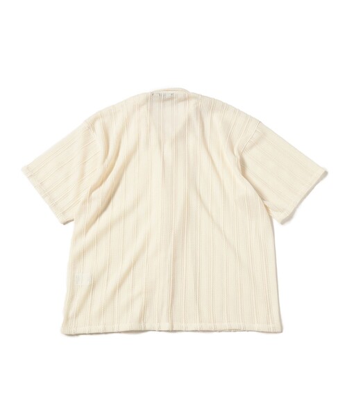 BEAMS（ビームス）の「BEAMS / メッシュ オープンカラーシャツ（シャツ/ブラウス・メンズ・ブラック/オフホワイト・L/M/S/XL）」の21枚目の写真