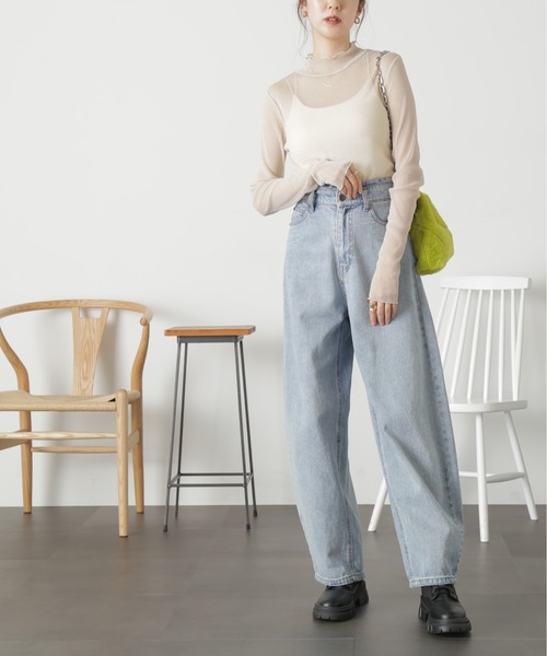 FREE'S MART（フリーズマート）の「◇ラメシアー長袖カットソー（Tシャツ/カットソー・レディース・ホワイト/グリーン/ブラック・FREE）」の14枚目の写真