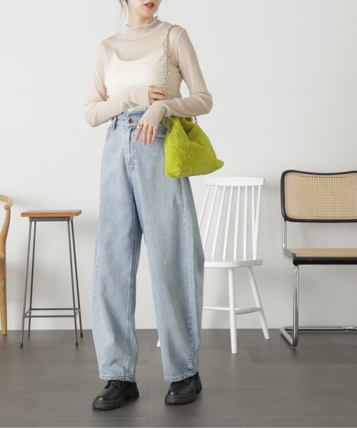 FREE'S MART（フリーズマート）の「◇ラメシアー長袖カットソー（Tシャツ/カットソー・レディース・ホワイト/グリーン/ブラック・FREE）」の16枚目の写真