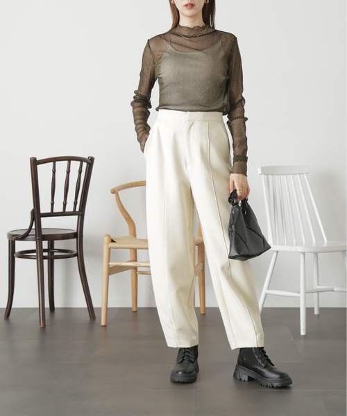 FREE'S MART（フリーズマート）の「◇ラメシアー長袖カットソー（Tシャツ/カットソー・レディース・ホワイト/グリーン/ブラック・FREE）」の8枚目の写真