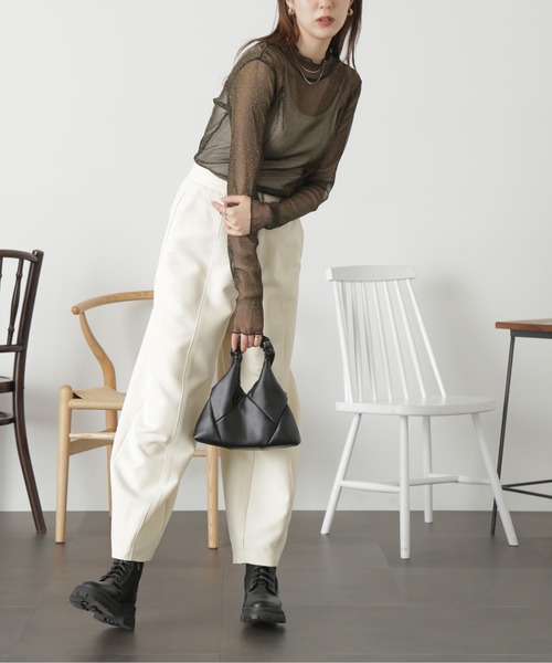 FREE'S MART（フリーズマート）の「◇ラメシアー長袖カットソー（Tシャツ/カットソー・レディース・ホワイト/グリーン/ブラック・FREE）」の10枚目の写真