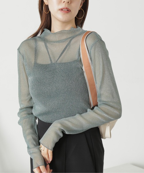 FREE'S MART（フリーズマート）の「◇ラメシアー長袖カットソー（Tシャツ/カットソー・レディース・ホワイト/グリーン/ブラック・FREE）」の18枚目の写真