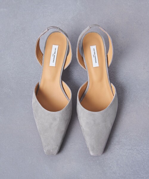 UNITED ARROWS(ユナイテッドアローズ)の「ポインテッドスクエア スリングバック ミュール(サンダル・レディース・ライラック/グレー・35/36h/37/37h/35h/36/38)」の8枚目の写真