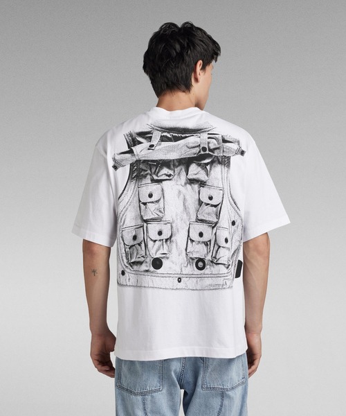 送料込★G-Star★Boxy SL Tシャツ G-STAR Men's Boxy T-Shirt, Maroon (Turf D26028-c336-273), M