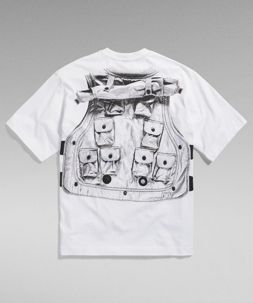 セール】ARCHIVE VEST BOXY T-SHIRT/ベストグラフィックロゴT（T