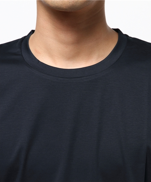 ESTNATION（エストネーション）の「ESTNATION コットンスムースTシャツ（Tシャツ/カットソー・メンズ・ネイビー/ホワイト/ブラック・MEDIUM/SMALL/LARGE）」の8枚目の写真