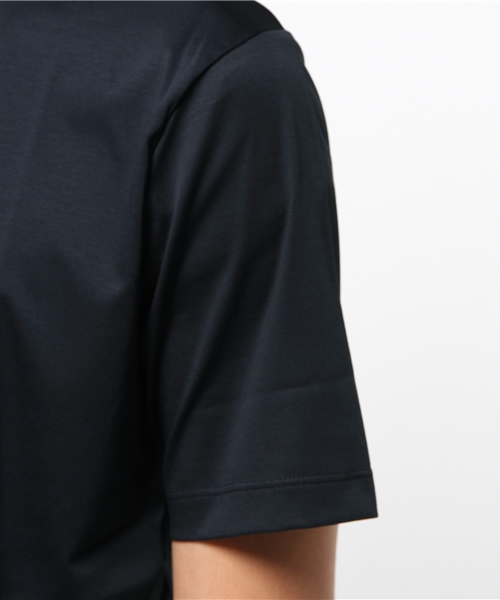 ESTNATION（エストネーション）の「ESTNATION コットンスムースTシャツ（Tシャツ/カットソー・メンズ・ネイビー/ホワイト/ブラック・MEDIUM/SMALL/LARGE）」の9枚目の写真