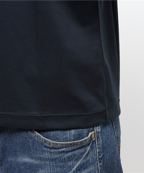 ESTNATION（エストネーション）の「ESTNATION コットンスムースTシャツ（Tシャツ/カットソー・メンズ・ネイビー/ホワイト/ブラック・MEDIUM/SMALL/LARGE）」の10枚目の写真